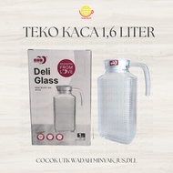 1.6 liter Glass Pitcher 1.6 liter Glass Teapot/ Oil Container/ Jug Pitcher/ Water Jug Glass Jug
