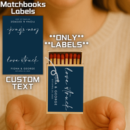 Custom Matchbook Labels Personalized Stickers For Wedding Party & Event Favors Custom Wedding Decora