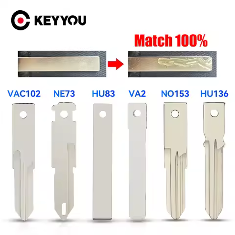 KEYYOU With Cutting Service For Renault Nissan Citroen Peugeot 307 207 308 Remote Car Key VAC102 VA2