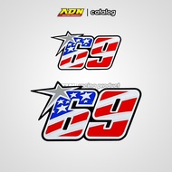 69 Nicky Hayden sticker / 69 gank sticker