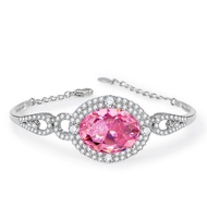 Gem Bracelet Bracelet Egg-Shaped Live Red Pink Colorful Sea Blue Full Diamond Purple Diamond Bracele