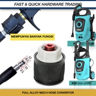 8.5mm M2214 FULL ALLOY QUICK HOSE CONVERTOR HIGH PRESSURE WASHER WATERJET CLEANER SPRAYER KINSHIN C5
