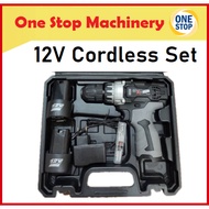 Xugel Cordless Drill Set / Drill Battery / cord less  / mesin korek / mesin batery / charger 12v / bosch hikoki dca