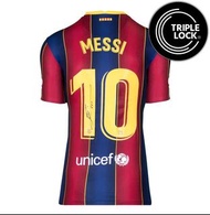 世界盃狂熱Lionel Messi美斯巴塞隆拿簽名球衣 Icons官方認證獨立編號可查
