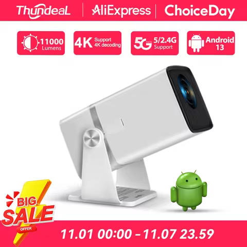 ThundeaL Mini HD Projector TD80W PK HY320 HY300 4K Android 13 WiFi Full HD 1920 x 1080P Home Cinema