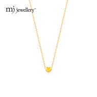MJ Jewellery 999.9/24K Pure Gold Mini Love with 916/22K Gold Polo Chain Necklace Set