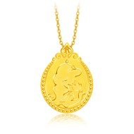 CHOW TAI FOOK Disney Princess 999.9 Pure Gold Pendant - Disney Aladdin Princess Jasmine R23602 [NEW]