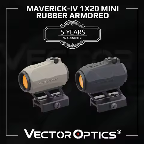 Vector Optics Maverick-IV 1x20 Mini Rubber Armored Reflex Sight Red Dot Scope Compact Size With IP67