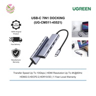 UGREEN USB-C 7IN1 DOCKING HDMI+2*USB-C 3.2+USB-A 3.2+SD/TF+PD (UG-CM511-45521)