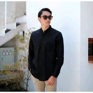 KEMEJA Black shirt for men, black shirt for men, long sleeve shirt for men, long sleeve plain formal