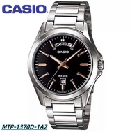 MC199/Casio กันน้ำ นาฬิกาข้อมือ รุ่น MTP-1370D นาฬิกาผู้ชาย สายสแตนเลส