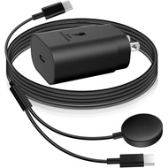 25W USB C Charger, 2 in 1 Watch Charger Compatible for Samsung Galaxy Watch 7/FE/6/6 Classic/5 Pro/5