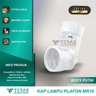 Kap lampu sorot plafon fitting tusuk mr16 housing lampu mr16 tempel