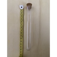 glass test tube with wooden cap tube