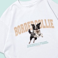Oversized T-Shirt With Border Collie Print