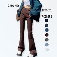 Daduhey  baju raya 2024 Women's Bootcut Stretchy High-Waist Bootcut Flared Jeans Pants - 7 Colours