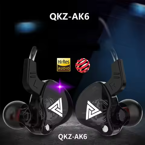 QKZ AK6 Running Band Microphone Headphones Copper Driver 3.5mm Hi-Fi Sports Headphones In-Ear Headph
