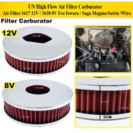 UN HIGH FLOW AIR FILTER CARBURATOR AIR FILTER 1637 12V 1638 8V