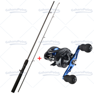 Metal Spool Baitcasting Fishing Reel Carbon Fiber Baitcasting Fishing Rod Uman Pancing Set /pancing 