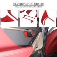 Real Carbon Fiber 6PCS Inner Handle Frame With Adhesive For BMW 5 Series 2024+ Car Interior Mod Acce