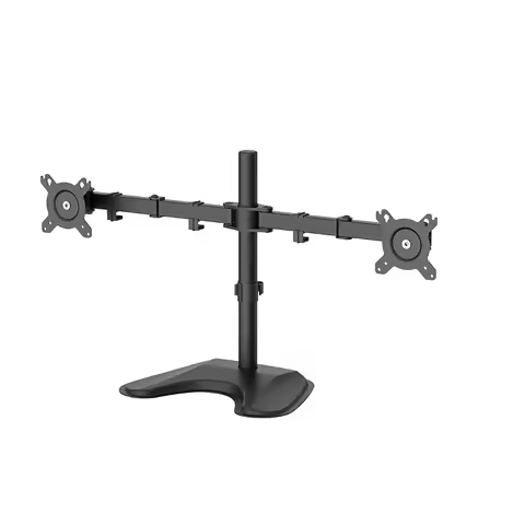 10-32 Inch Dual Screen Monitor Arm Stand with Tilt & Rotate Function, Desktop Base PC Monitor Mount,
