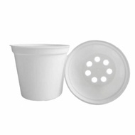 8 CM ROUND WHITE POT