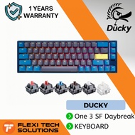 Flexi Tech DUCKY One 3 SF Daybreak RGB Mechanical Keyboard 65% Hot-Swappable PBT