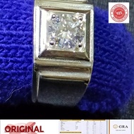 Original Trendy Moissanite Diamond Ring 1ct 6.5mm Genuine Silver Zircon List GRA Certificate