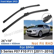 For BMW 5 Series F07 F10 F11 2011-2016 26"+18" Front Windshield Wiper Blades Brushes 520i 523i 528i 