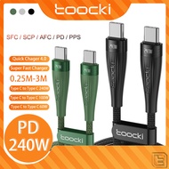 Toocki 240W Type C to Type C Cable 100W 60W USB Type C Cable Fast Charger Charging Laptop Cable For 