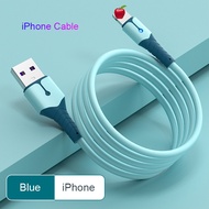 3A Fast Charging Cable Data Cable USB Charge Wire With Light Display Liquid Silicone Type-C / Micro 
