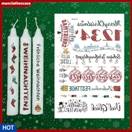 manclothescase Christmas Candle Tattoo Sticker Birthday Gift for Candle Enthusiasts Decals Xmas Style Candle Tattoos Diy Stickers Vibrant Colors Easy to Apply Southeast Asian Buyer