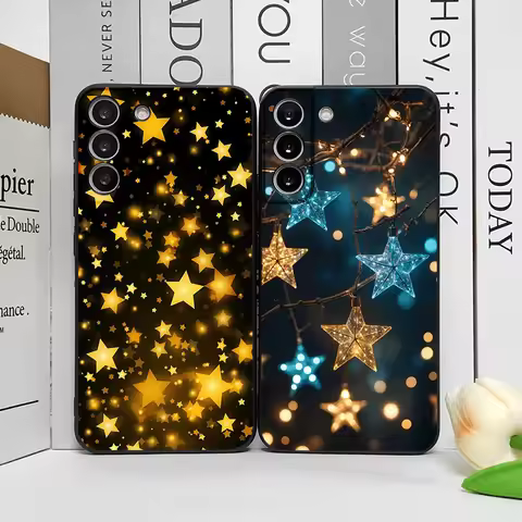 Fashion Gold Five-Pointed Star Phone Case for Samsung Galaxy A56 A42 A13 4G A14 A55 A16 A54 A53 A52 