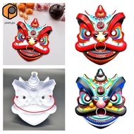 [prettyia] Oriental Lion Mask Novelty Decorative Hand Painted Lion Mask for Festival Decor