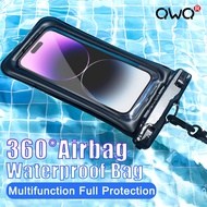 Sarung ponsel penutup penuh 360 ° sarung ponsel kantong udara tahan air untuk iPhone 11 13 12 14 Pro Max Samsung s23 Ultra Xiaomi Redmi