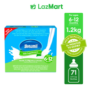 Wyeth BONAMIL Stage 2 Milk Supplement for 6 to 12 months, Sachet in Box, 1.2kg (400g x 3)