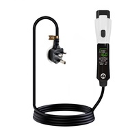 [Local Ship]Car Portable EV Charger PHEV Car Charger Adapter 5m Wallbox Digital UK Socket EU TYPE2