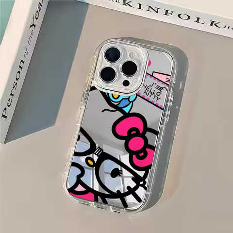 Sanrio Sweet HelloKitty Phone Case for iPhone 17 16 12 13 11 14 15 Pro Max XR X XS 7 8 Plus Mirror S
