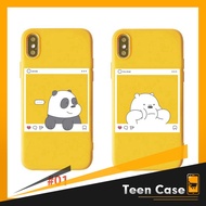 Panda Bear Iphone Case White, Black for iPhone 6 6s 6P 6sP 7P 8P X XS