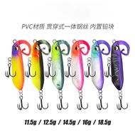 new model 11g 12g 14g 16g 18g 3D eyes lead weight soft lure bait lure fishing soft bait with treble 