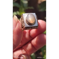 Natural Biduri Rice Ring Pure Silver