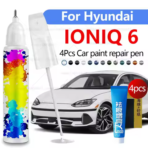 Car Paint Repair Pen For 2022-2025 HYUNDAI IONIQ 6 Paint Scratch Repair Accessories 4PCS Silver R9S 