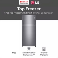 LG 478L Inverter Top Freezer Refrigerator GN-C602HLCC | Door Cooling+ Peti Sejuk Sabah 冰箱