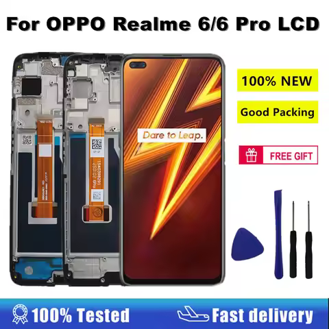 For Oppo Realme 6 Pro RMX2061 LCD Display Touch Screen Digitizer Assembly for Realme 6 RMX2001 LCD P