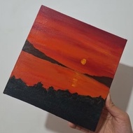 Gouache Painting Canvas Painting 20 x 20 cm