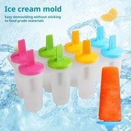 8 Grids Quick Frozen Ice Cream Mold Juice Yogurt Ice Maker Cream Reusable Pop Ice Mold Food E2g7
