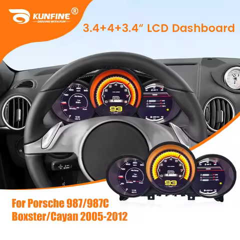 LCD Digital Instrument Cluster Dashboard For Porsche 987 987C Boxster Cayan 2005-2012 Speedometer Co