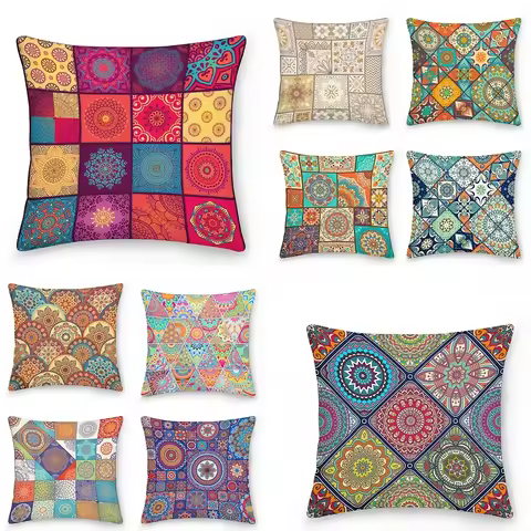 Mandala Pillowcase Decor Sofa Bed Decorative Car Cushion Cover Boho Style