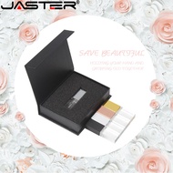 JASTER Free Custom Logo USB 2.0 Flash Drive 128MB Crystal + Black Box Pen Drive 4GB Photography Stud