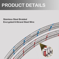 [NEW] 2PCS 60cm Stainless Steel  FOR BRAIDED  Hose Extension Pipe G3/8×M10 Connector